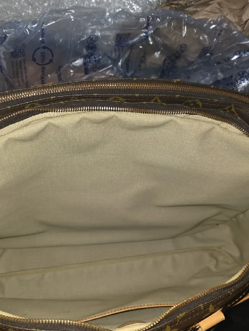 Vintage Louis Vuitton Brown Monogram Canvas Dual Compartment Luggage